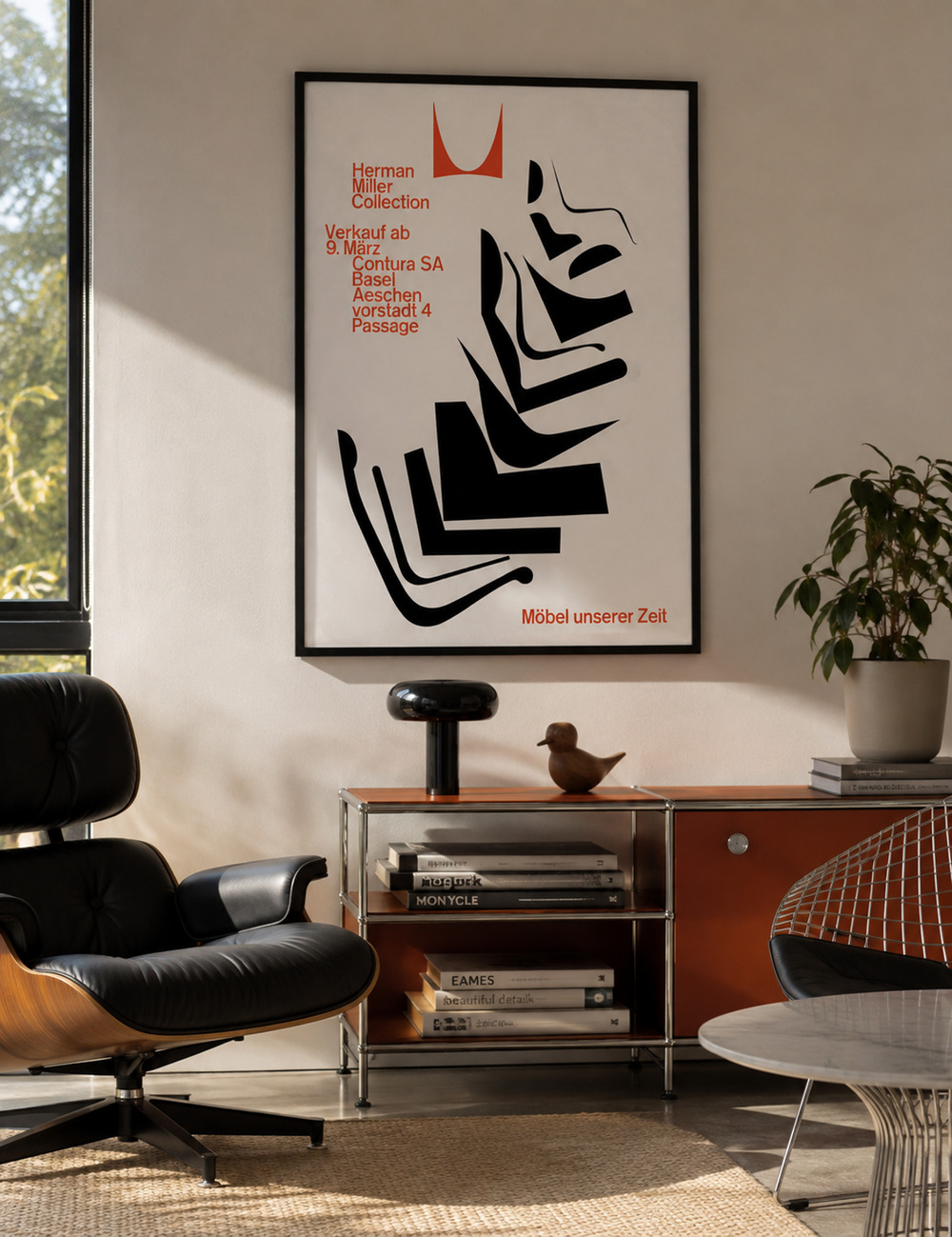 Herman Miller Collection Armin Hofmann 1962 Original Poster MOMA Swiss MCM